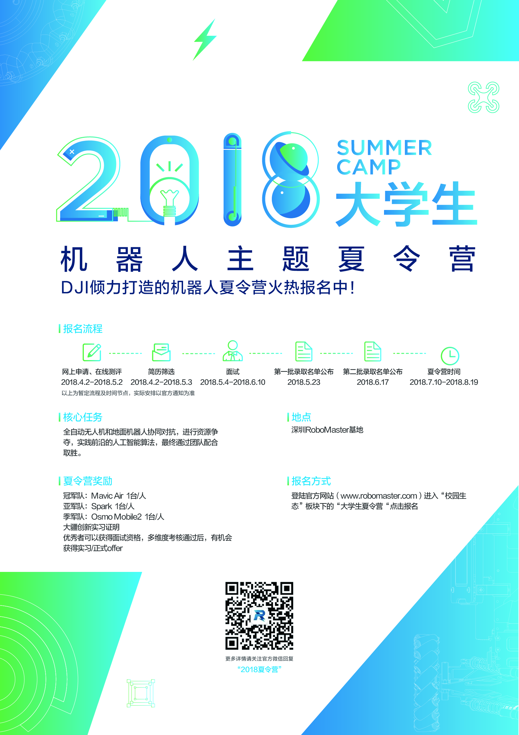 2018RM大学生夏令营海报